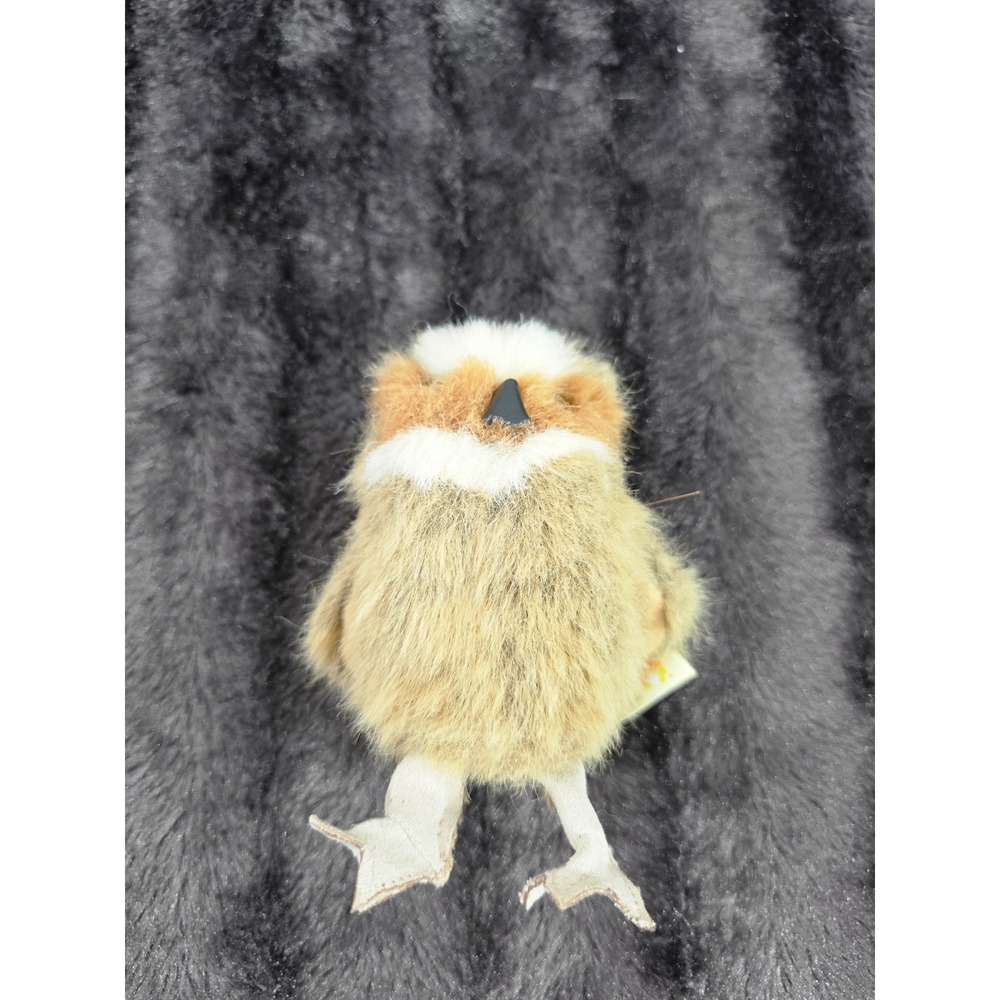 Folkmanis Owl Finger Puppet Tan Brown White Plush Mini Storytelling